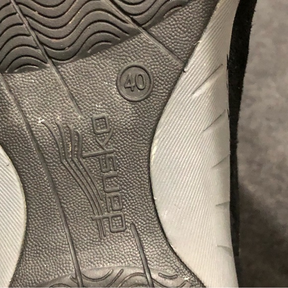 Dansko Hilde Black Suede Comfort Shoes Flats Cross Strap Size EU 40 US 9.5-10 - Picture 9 of 11